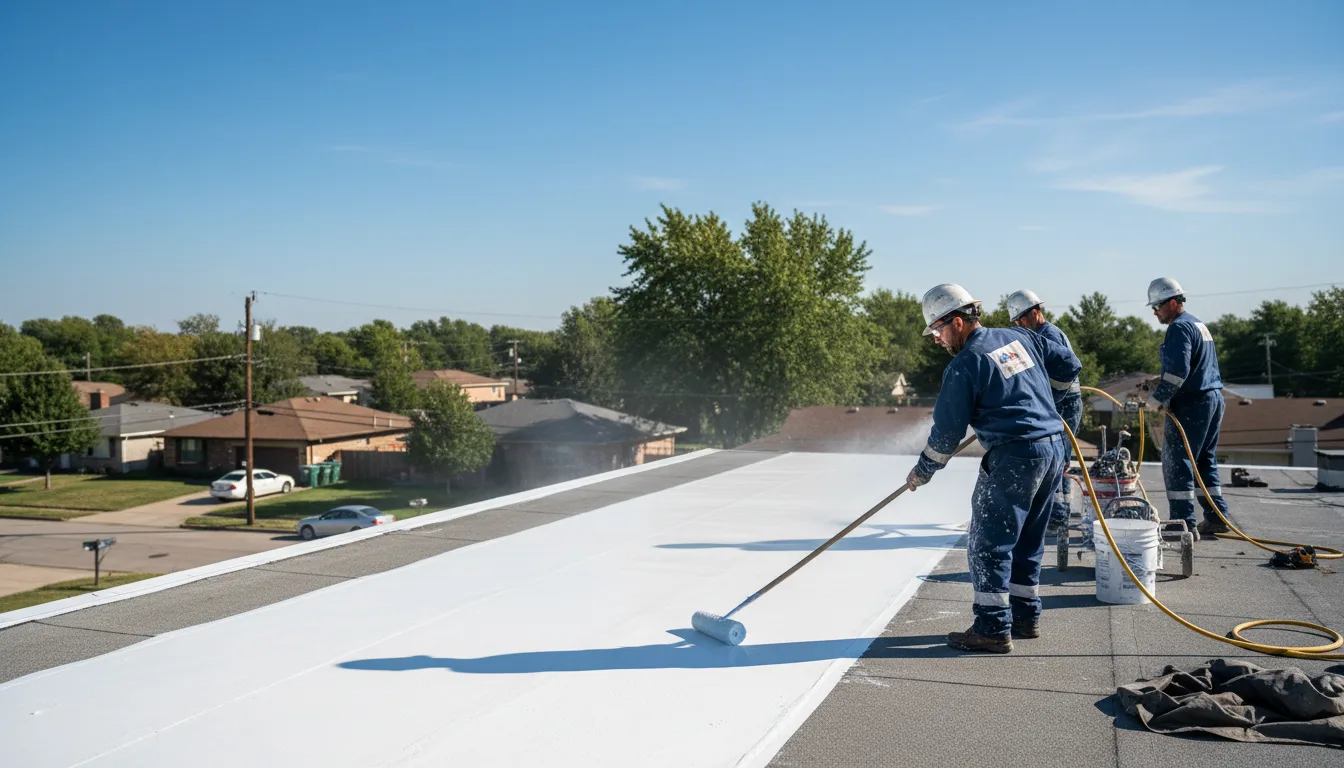 Commercial roof coating in Plantersville, MS near me